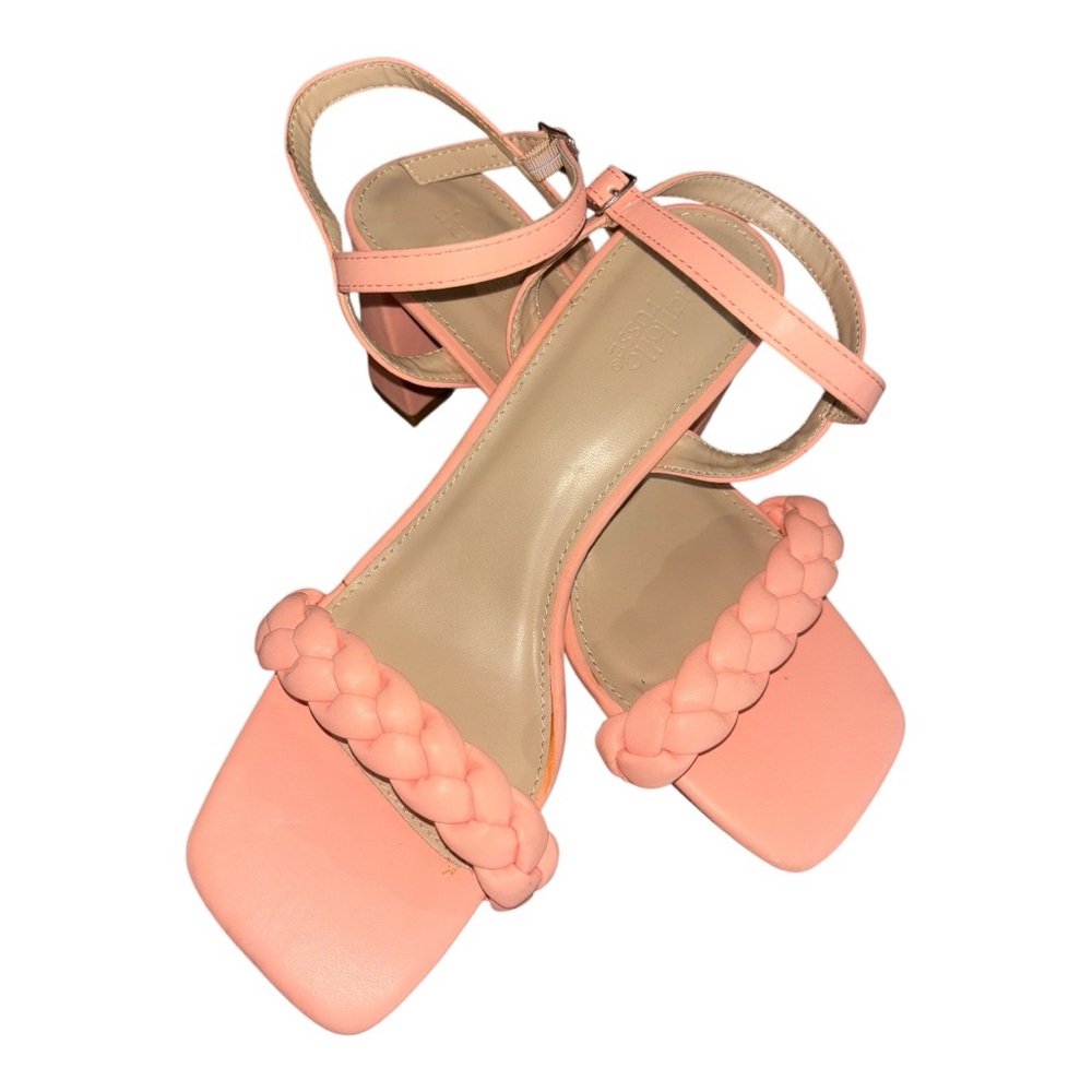Charlotte Russe Peach Braided Heels